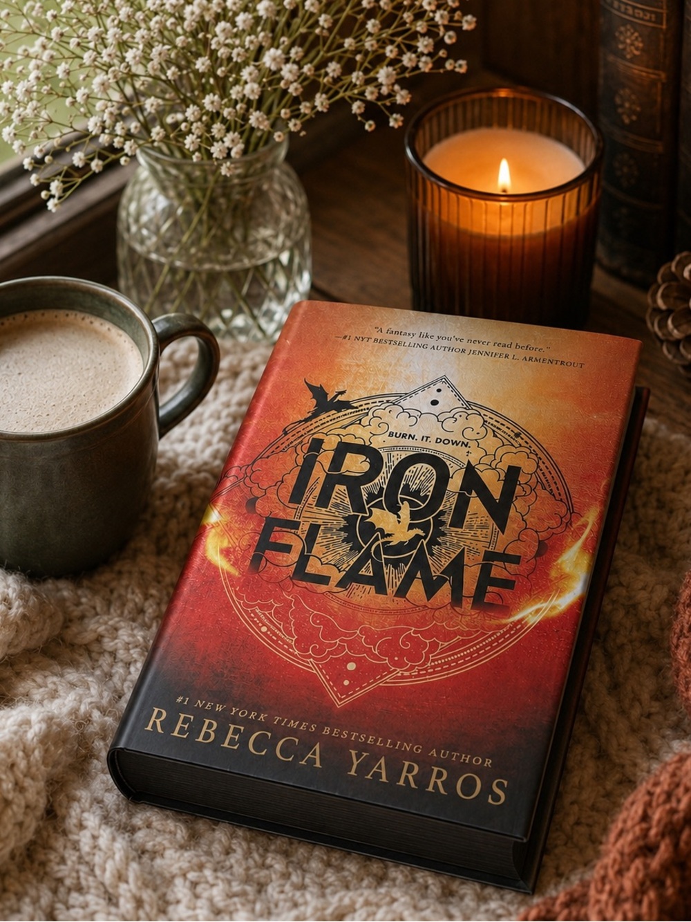 IRON FLAME First Edition by Rebecca Yarros with Black Sprayed Edges
